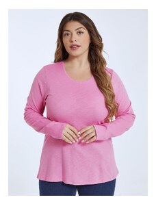 Celestino Βαμβακερή μπλούζα ροζ για Γυναίκα