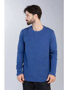 RESTART Ανδρικό μπλουζάκι Μακρυμάνικο λαιμόκοψη μπλε Ρουά