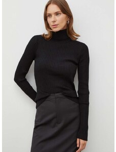 Μάλλινο πουλόβερ Herskind γυναικεία, χρώμα: μαύρο