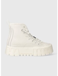Δερμάτινα αθλητικά παπούτσια Tommy Jeans TJW VULC PLATFORM MC WL χρώμα: άσπρο, EN0EN02394 F3EN0EN02394