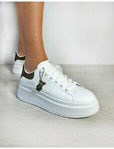 ideal Sneakers δίσολα με κρεμαστό διακοσμητικό Λευκό/Πράσινο