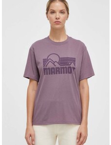 Μπλουζάκι Marmot χρώμα: μοβ