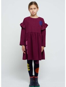 Παιδικό φόρεμα Bobo Choses χρώμα: μοβ
