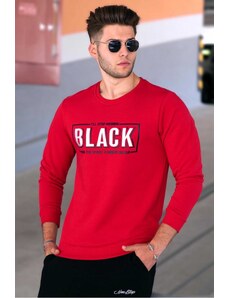 Madmext Red Printed Men's Sweatshirt 4755