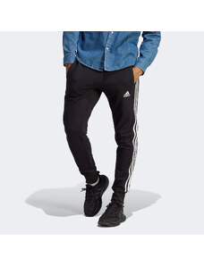 ADIDAS PERFORMANCE ADIDAS ESSENTIALS FRENCH TERRY TAPERED CUFF 3-STRIPES PANTS ΜΑΥΡΟ