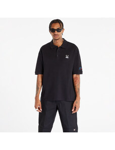 Ανδρικά μπλουζάκια FRED PERRY x RAF SIMONS Embroidered Oversized Polo T-Shirt Black