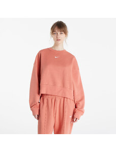 Γυναικεία φούτερ Nike NSW Essential Clctn Fleece Oversized Crew Madder Root/ White