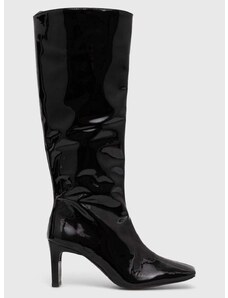 Δερμάτινες μπότες Alohas Isobel γυναικείες, χρώμα: μαύρο, S100059.01 F3S100059.01