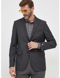 Μάλλινο μπουφάν Karl Lagerfeld χρώμα: γκρι