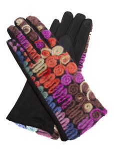 Ginza Σουέντ γάντια κεντημένα με μάλλινη κλωστή