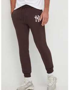 Παντελόνι φόρμας 47brand MLB New York Yankees χρώμα: καφέ