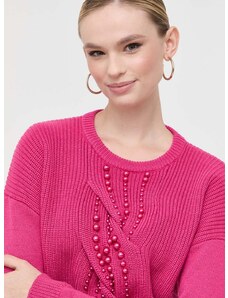 Μάλλινο πουλόβερ Liu Jo γυναικεία, χρώμα: ροζ