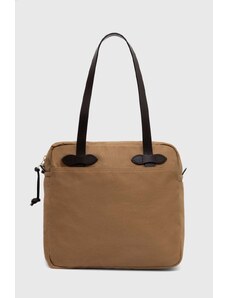 Τσάντα Filson Tote Bag With Zipper χρώμα: μπεζ, FMBAG0005 F3FMBAG0005