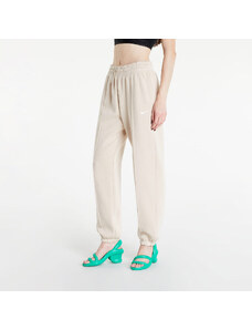 Γυναικείες φόρμες Nike NSW Essential Clctn Fleece Medium-Rise Pants Sanddrift/ White