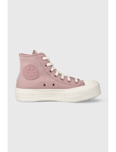 Πάνινα παπούτσια Converse A06148C CHUCK TAYL ALL STAR LIFT χρώμα: ροζ