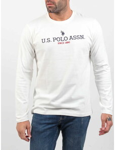 US POLO ASSN Ανδρικό Φούτερ με Logo U.S. Polo Assn Joel 66772-52956 ΛEYKO