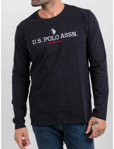 US POLO ASSN Ανδρικό Φούτερ με Logo U.S. Polo Assn Joel 66772-52956 ΣKOYPO MΠΛE