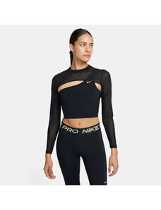 Nike Pro Γυναικεία Crop Μπλούζα με Μακρύ Μανίκι