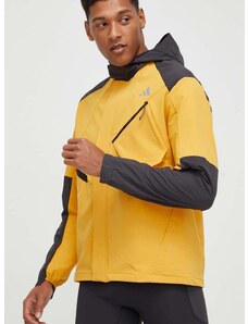 Μπουφάν για τρέξιμο adidas Performance χρώμα: κίτρινο