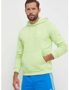 Μπλούζα adidas Originals χρώμα: πράσινο, με κουκούλα