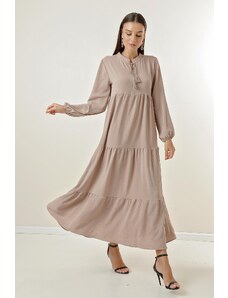By Saygı Κορδόνια Γιακά Μακρύ Φόρεμα Hijab