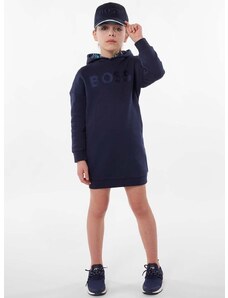Παιδικό φόρεμα BOSS χρώμα: ναυτικό μπλε