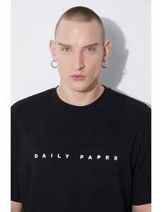 Βαμβακερό μπλουζάκι Daily Paper Alias Tee ανδρικό, χρώμα: μαύρο, 2021181