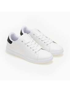 issue Basic sneakers με κορδόνια - Λευκό-Μαύρο - 031011