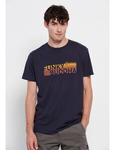 FUNKY BUDDHA Βαμβακερό t-shirt με τύπωμα