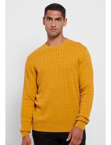FUNKY BUDDHA Ανδρικό cable knit πουλόβερ