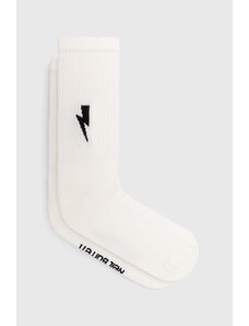 Neil Barrett Κάλτσες Neil Barett BOLT COTTON SKATE SOCKS χρώμα: άσπρο, PBAC116.C9400.238