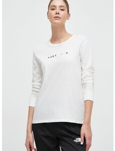 Βαμβακερή μπλούζα με μακριά μανίκια Burton χρώμα: άσπρο