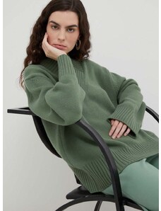 Μάλλινο πουλόβερ Lovechild γυναικεία, χρώμα: πράσινο
