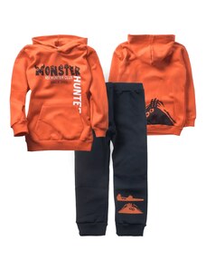 Παιδικό σετ φόρμας ΝΕΚ για αγόρια Monster πορτοκαλί