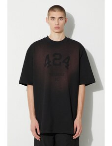 Βαμβακερό μπλουζάκι 424 ανδρικό, χρώμα: μαύρο, 35424M182S3T 236511 F335424M182S3T 236511