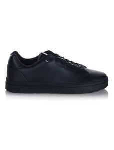 Tommy Hilfiger SNEAKERS FM0FM04830 COURT THICK CUPSOLE LEATHER 0GQ TRIPLE BLACK