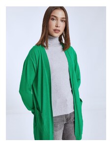 Celestino Πλεκτή ζακέτα με τσέπες πρασινο για Γυναίκα