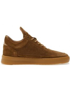 sneakers suede FILLING PIECES Low Top Perforated 10122791-1933 BROWN