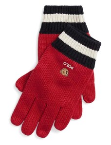 Παιδικά γάντια Polo Ralph Lauren χρώμα: κόκκινο