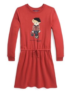 Παιδικό φόρεμα Polo Ralph Lauren χρώμα: κόκκινο