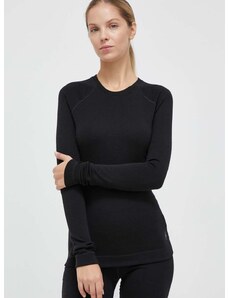 Λειτουργικό μακρυμάνικο πουκάμισο Smartwool Classic Thermal Merino χρώμα: μαύρο