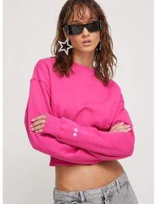 Βαμβακερή μπλούζα Chiara Ferragni γυναικεία, χρώμα: ροζ