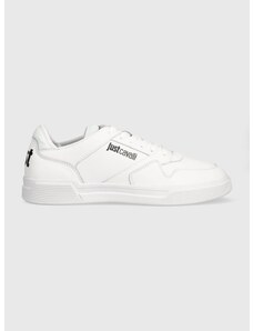 Δερμάτινα αθλητικά παπούτσια Just Cavalli χρώμα: άσπρο, 75QA3SB6 ZP381 003