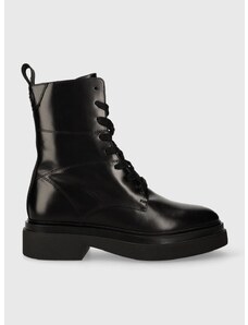 Δερμάτινες μπότες Gant Zandrin γυναικείες, χρώμα: μαύρο, 27541381.G00