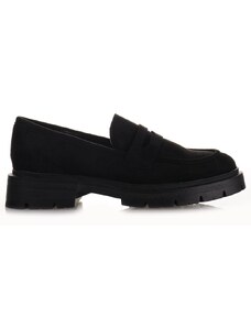 Famous Shoes Μαύρα Σουέντ Γυναικεία Loafers