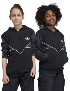 Παιδική μπλούζα adidas Originals χρώμα: μαύρο, με κουκούλα