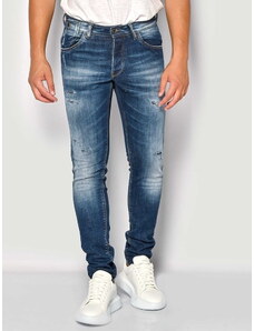 Ανδρικό Παντελόνι Τζιν Mε Φθορές Brokers Jeans 23513-403-311 ΣKOYPO MΠΛE