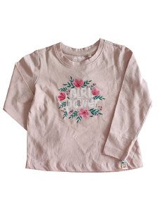 Ako Μακό Μπλούζα Girl Power σε Ροζ Απόχρωση με Σχέδια Λουλούδια για Κορίτσι 3255201-06