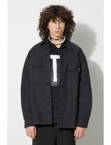 Βαμβακερό πουκάμισο Stan Ray CPO SHIRT ανδρικό, χρώμα: μαύρο AW2311148