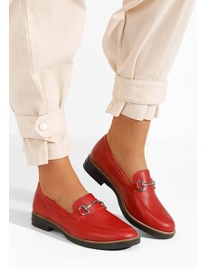 Zapatos Μοκασίνια γυναικεια δερματινα Evadne κοκκινο